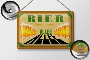 Plaque en tôle 30x20cm Beer Allee 2