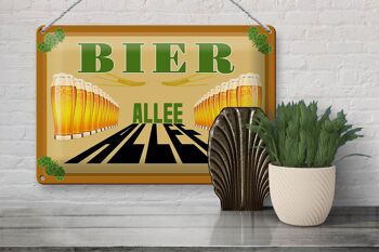 Plaque en tôle 30x20cm Beer Allee 3