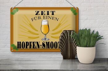 Plaque en tôle 30x20cm Time for Hops Smoothie Beer 3