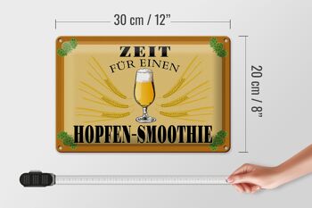 Plaque en tôle 30x20cm Time for Hops Smoothie Beer 4