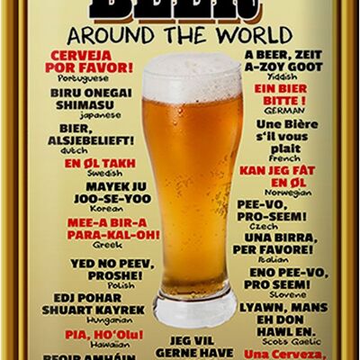 Metal sign 20x30cm How to order a Beer please