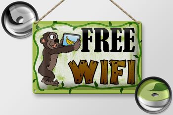 Plaque en tôle WiFi gratuit 30x20cm Internet WLAN 2