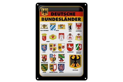 Blechschild Bundesländer 20x30cm Deutschland Wappen