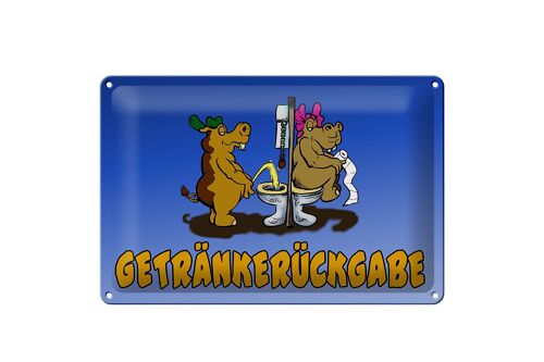 Blechschild Spruch 30x20cm Getränkerückgabe