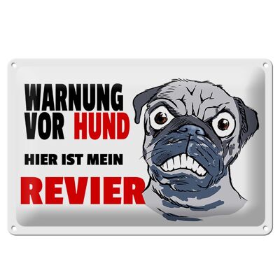 Blechschild Warnschid 30x20cm Warnung Hund mein Revier