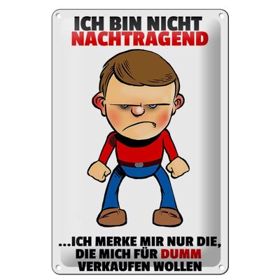 Blechschild Spruch 20x30cm bin nicht nachtragend merke mir