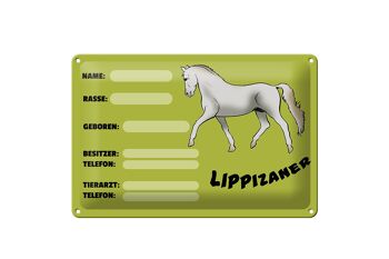 Profil de plaque en tôle Lippizaner 30x20cm détails nom propriétaire 1