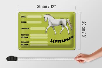 Profil de plaque en tôle Lippizaner 30x20cm détails nom propriétaire 4