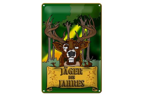 Blechschild Jagd 20x30cm Jäger des Jahres Reh