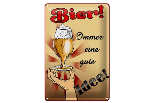 Blechschild 20x30cm Bier immer gute Idee