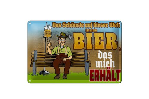 Blechschild 30x20cm Schönste auf dieser Welt Bier