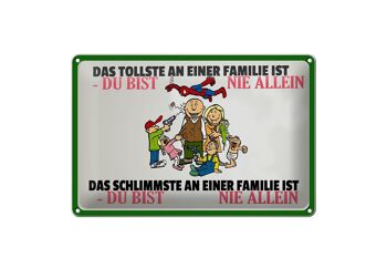 Plaque en étain 30 x 20 cm indiquant que vous n'êtes jamais seul. 1