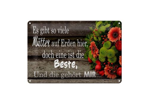 Blechschild Spruch 30x20cm es gibt viele Mütter doch eine beste