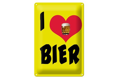 Blechschild 20x30cm I love Bier