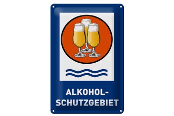 Panneau en étain bière 20x30cm, zone de protection contre l'alcool, verres à bière 1