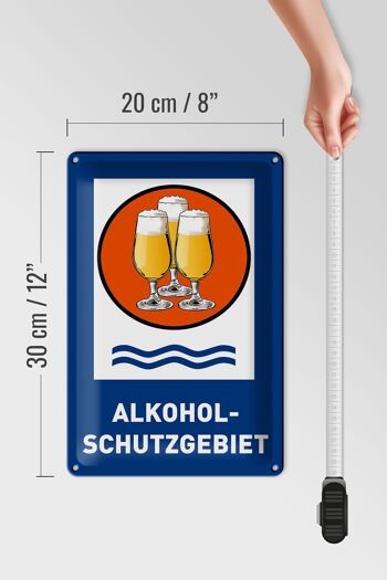 Panneau en étain bière 20x30cm, zone de protection contre l'alcool, verres à bière 4