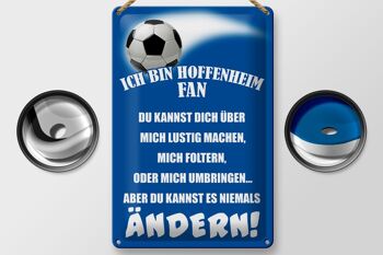 Plaque en étain disant 20x30cm Je suis un fan de football d'Hoffenheim 2