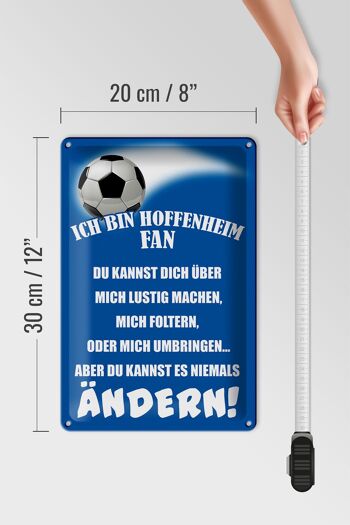 Plaque en étain disant 20x30cm Je suis un fan de football d'Hoffenheim 4