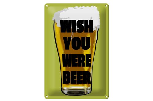 Blechschild 20x30cm Wish you were beer Bier