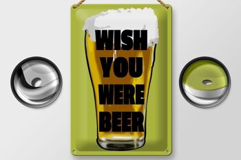 Plaque en étain 20x30cm Wish you was beer Beer 2