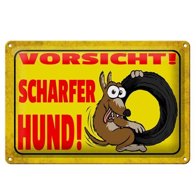 Blechschild Hinweis 30x20cm Vorsicht scharfer Hund