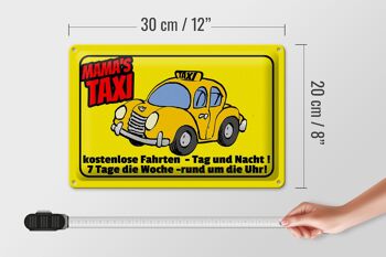 Panneau en étain disant 30x20cm Mamas Taxi trajets gratuits 4