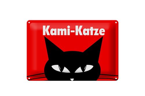 Blechschild Spruch 30x20cm Kami Katze Wanddeko