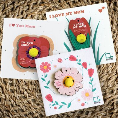 Eco-friendly gift idea for Mother's Day, plantable set with card