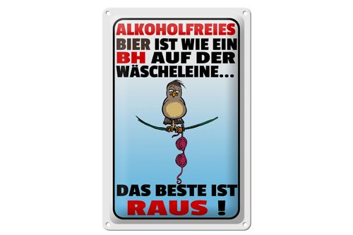 Blechschild Spruch 20x30cm alkoholfreies Bier wie ein BH