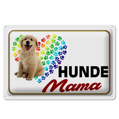 Blechschild Spruch 30x20cm Hunde Mama Herz