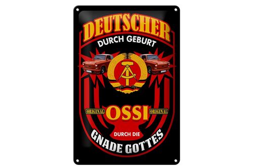 Blechschild Spruch 20x30cm Deutscher Geburt original Ossi