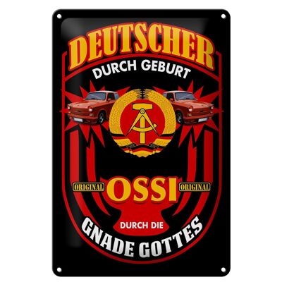 Blechschild Spruch 20x30cm Deutscher Geburt original Ossi