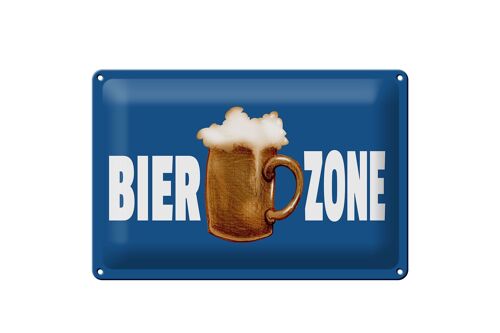 Blechschild 30x20cm Bier Zone