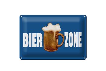 Plaque en tôle 30x20cm Zone de bière 1