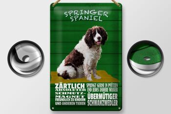Panneau en étain indiquant 20x30cm Springer Spaniel chien tendre 2