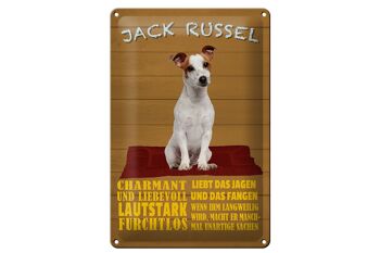Plaque en étain disant 20x30cm Jack Russel chien charmant 1