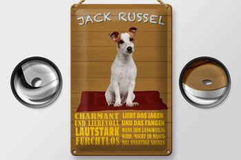Plaque en étain disant 20x30cm Jack Russel chien charmant 2