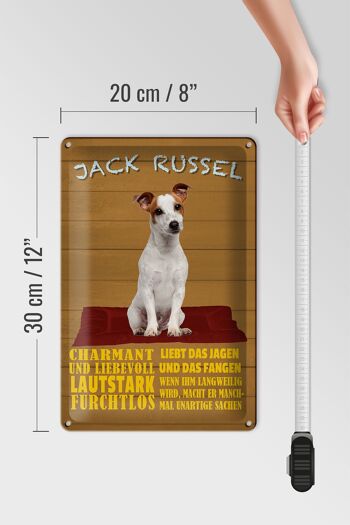 Plaque en étain disant 20x30cm Jack Russel chien charmant 4