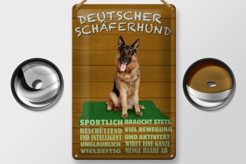 Plaque en étain disant Chien de berger allemand 20x30cm 2