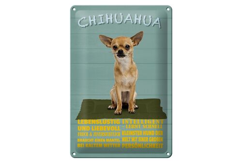 Blechschild Spruch 20x30cm Chihuahua Hund lebenslustig