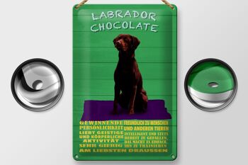 Plaque en tôle disant 20x30cm Labrador Chocolate Dog Allemand 2