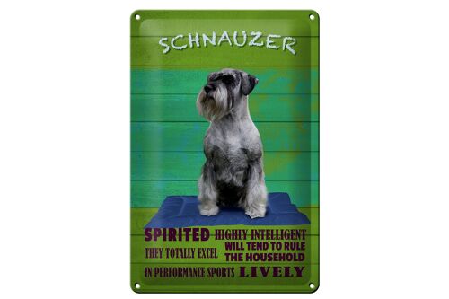 Blechschild Spruch 20x30cm Schnauzer Hund highly inelligent