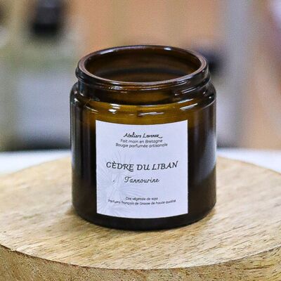 Cedar of Lebanon scented candle in apothecary jar