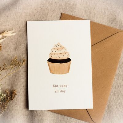 Greeting card | Eat cake all day