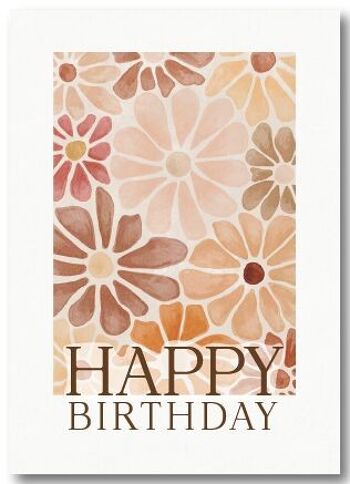 Carte de vœux | Fleurs de joyeux anniversaire 3
