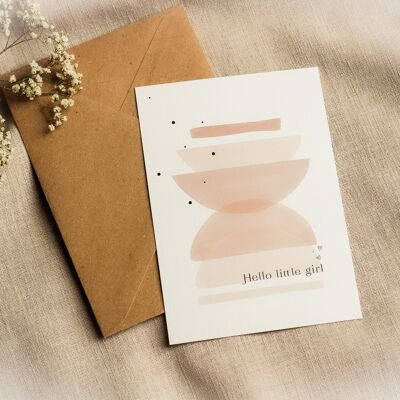 Greeting card | Hello little girl