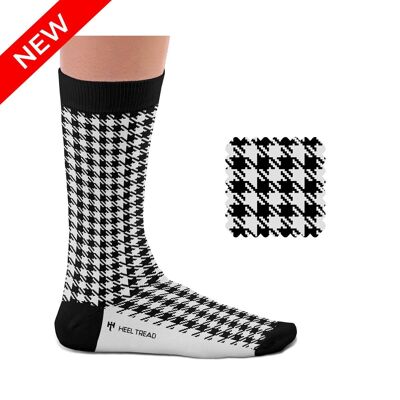 Pepita-Socken in Schwarz-Weiß