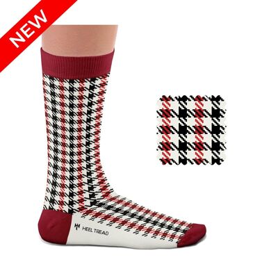 Pepita Schwarz-Rote Socken