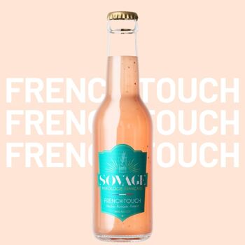 Cocktail d'exception sans alcool bio et français : FRENCH TOUCH, Pêche, romarin, piment d'espelette 1