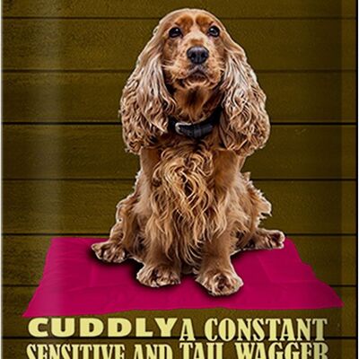 Blechschild Spruch 20x30cm Cocker Spaniel Hund cuddly